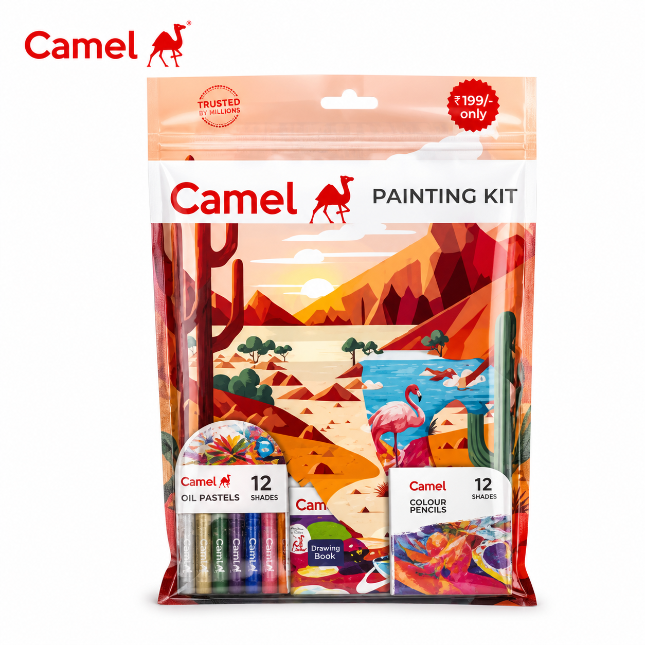 Camel Painting Kit | All-in-One Art & Craft Set with Vibrant Colours | Complete Drawing Kit for Students, Kids & Beginners – School Projects & Creative Activities