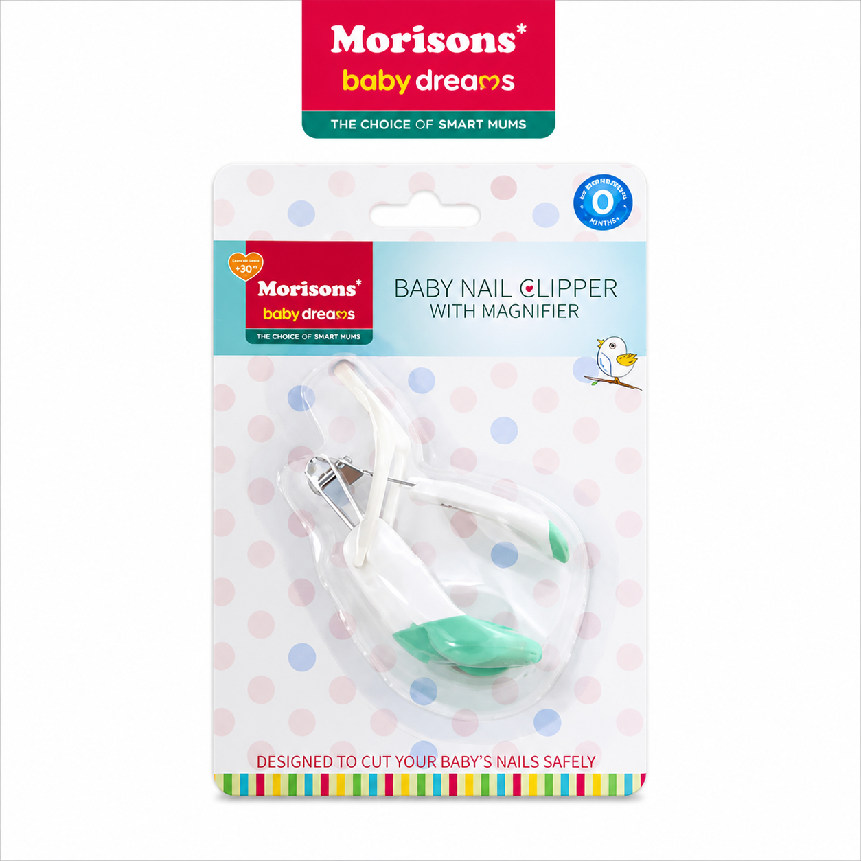 Morisons Baby Dreams Nail Clipper with Magnifier | Safe & Gentle Baby Nail Cutter with Precision Trim for Newborns & Infants