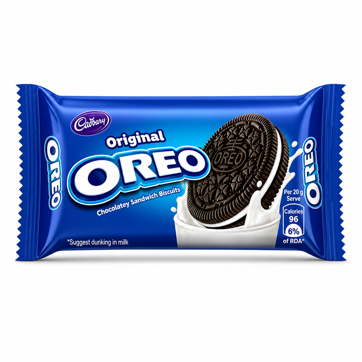 Cadbury Oreo Original Chocolate Sandwich Biscuits 87.5g | Crunchy Cream-Filled Cookies for Kids & Families | Perfect Snack with Milk & Desserts