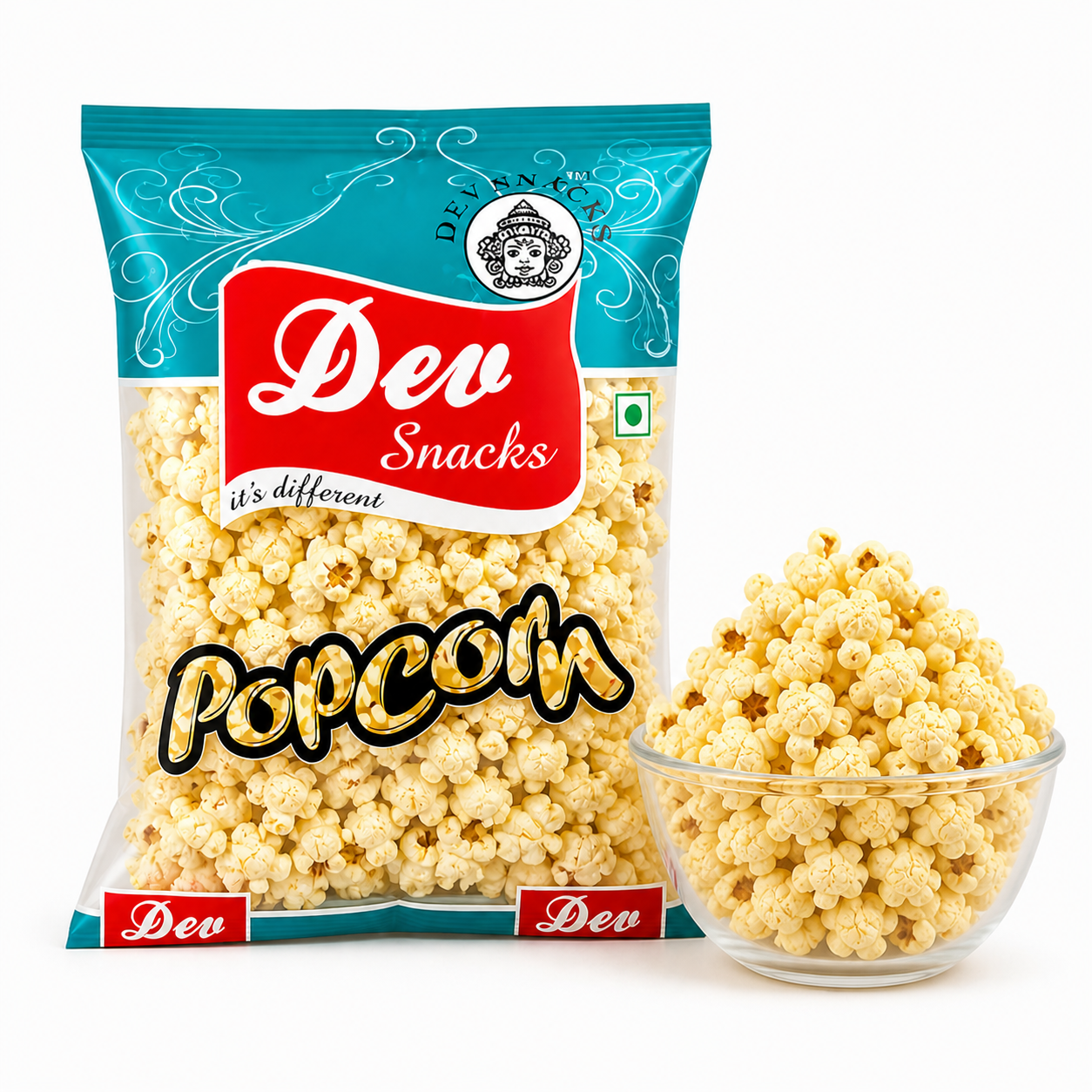 Dev Popcorn 50G | Light & Crunchy Ready-to-Eat Popcorn Snack – Healthy Anytime Munching for Movies, Parties & Kids
