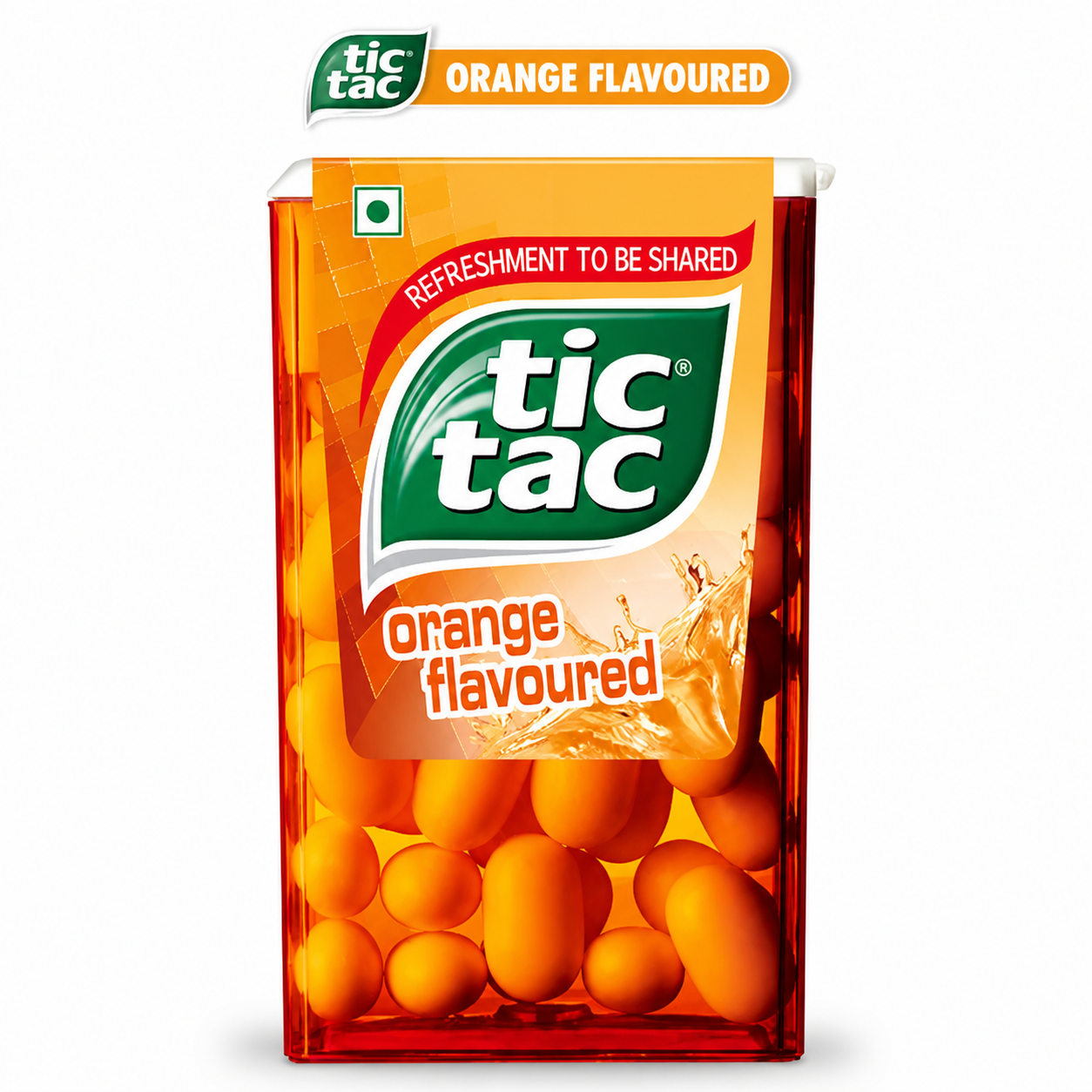 Tic Tac Orange 10G | Tangy Orange Mint Freshener | Instant Fresh Breath Candy for Travel, Office & Daily Refreshment