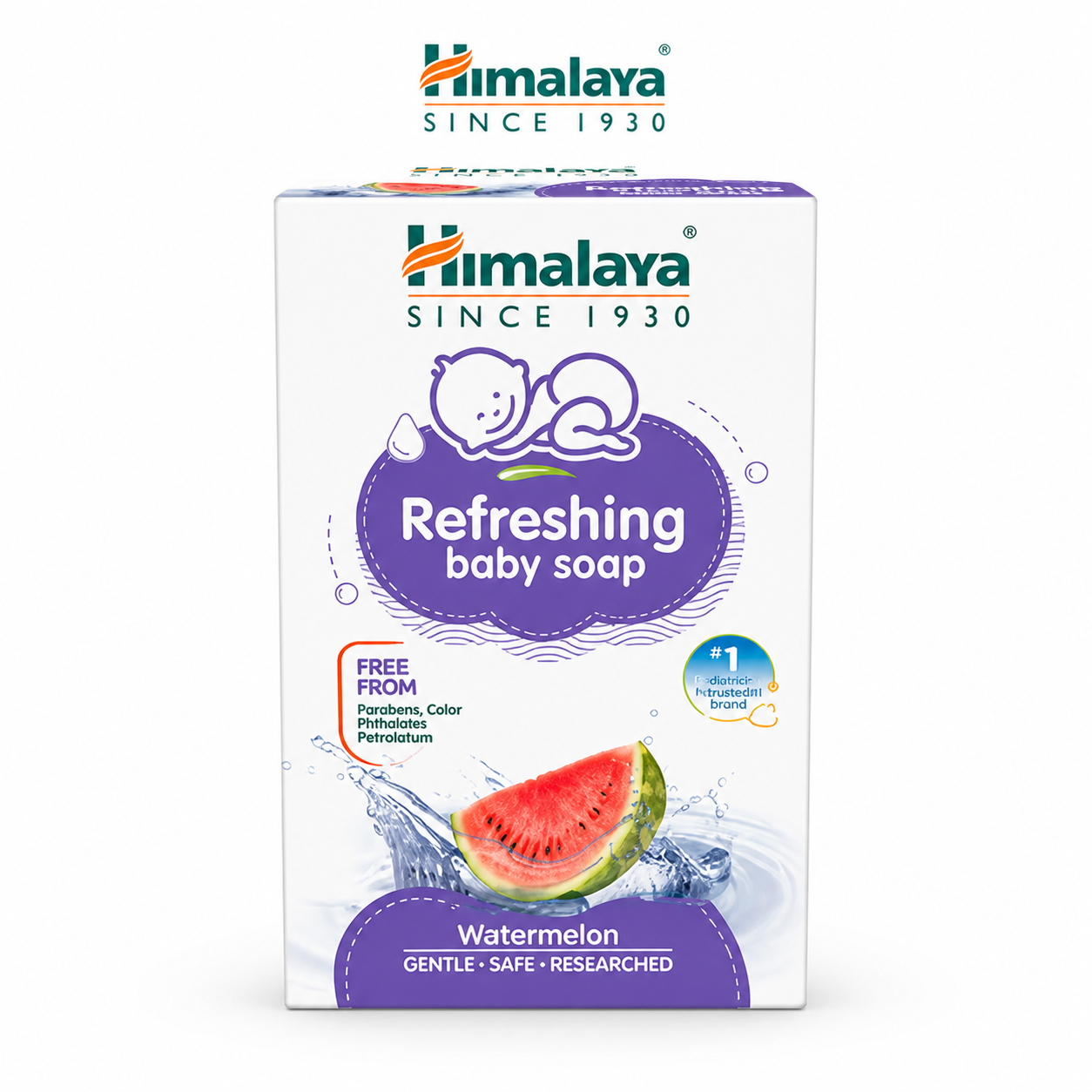 Himalaya Refreshing Baby Soap 75g | Gentle Herbal Cleansing, Moisturizing & Paraben-Free Care for Newborns & Babies