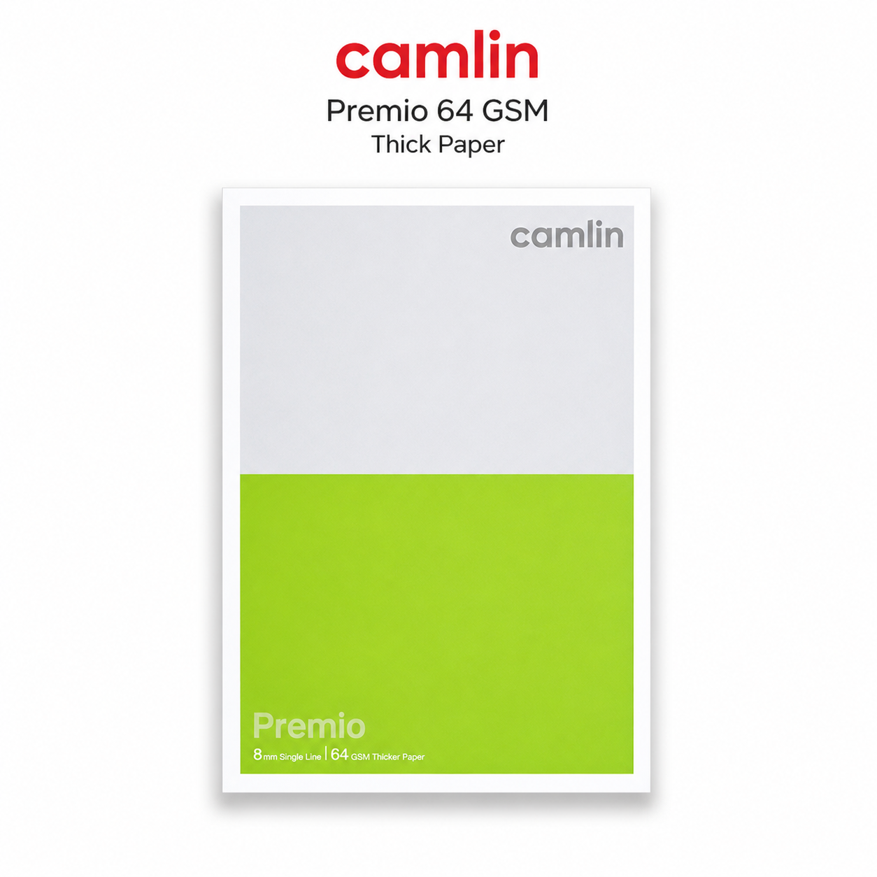 Camlin Long Single Line Notebook 200 Pages – Premium 64 GSM Smooth Paper | Durable Soft Cover | Ideal for Students, Writing & Office Use