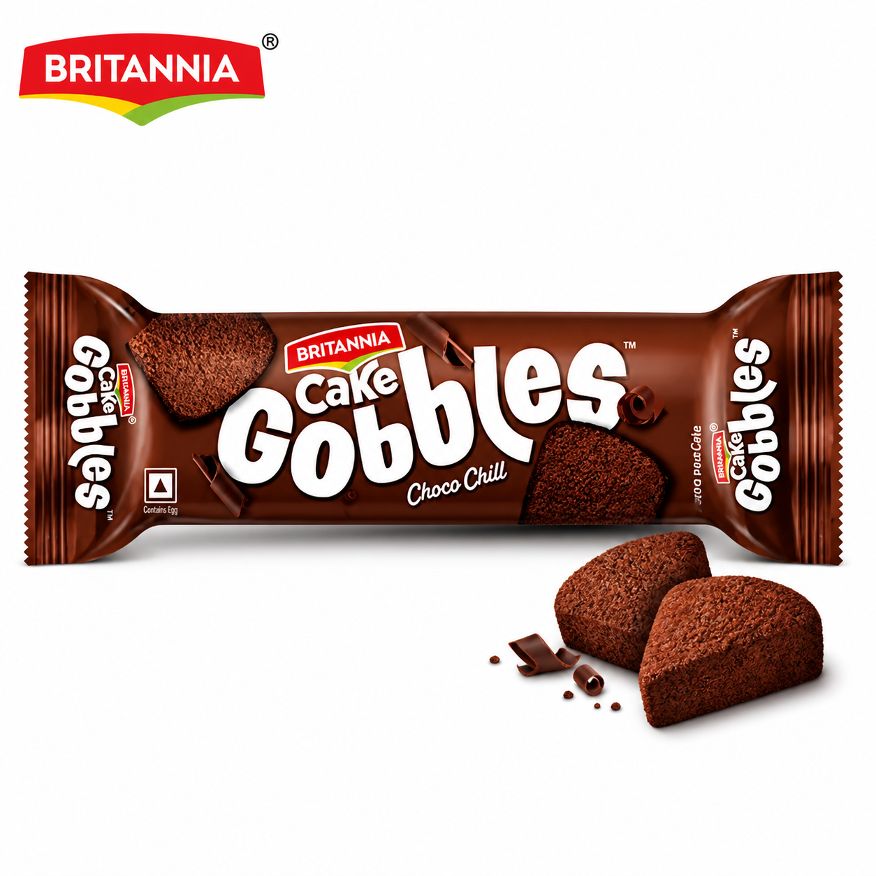 Britannia Cake Gobbles Choco Chill 50g | Soft Chocolate Cake Snack with Rich Choco Filling | Ready-to-Eat Treat for Kids & On-the-Go Indulgence