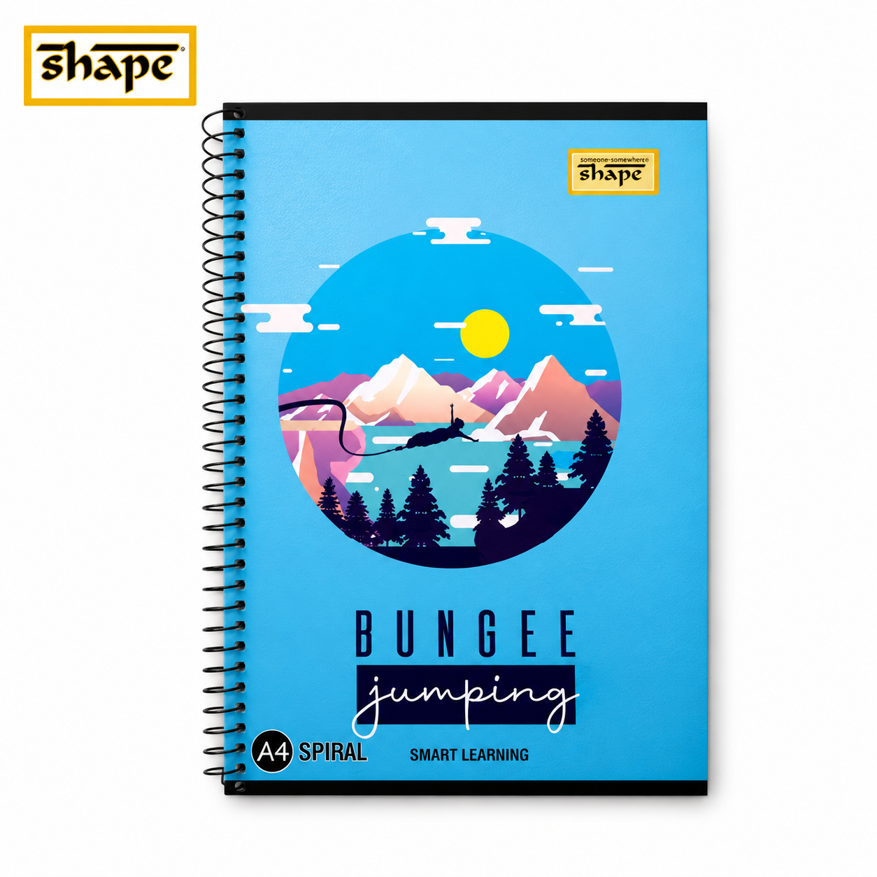 Shape A4 Spiral Unruled Notebook 300 Pages | Premium Quality Paper, Durable Twin Wire Binding – Ideal for Students, Office, Notes, Drawing & Journaling