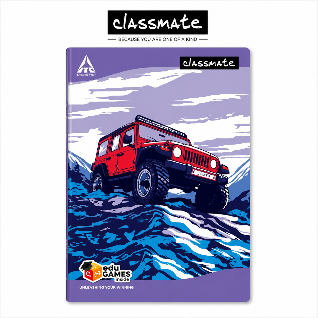 Classmate Unruled Long Notebook 172 Pages | Plain Note Book for Drawing, Sketching, School & Creative Use