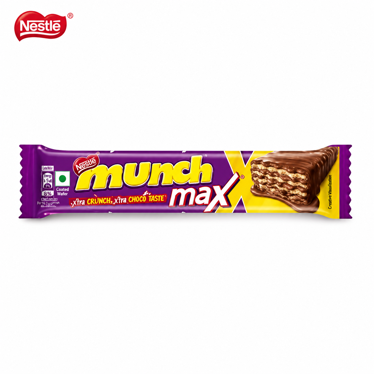 Nestle Munch Max Chocolate Wafer Bar 17.8g | Extra Crunch Creamy Chocolate Layers | On-the-Go Snack & Energy Treat