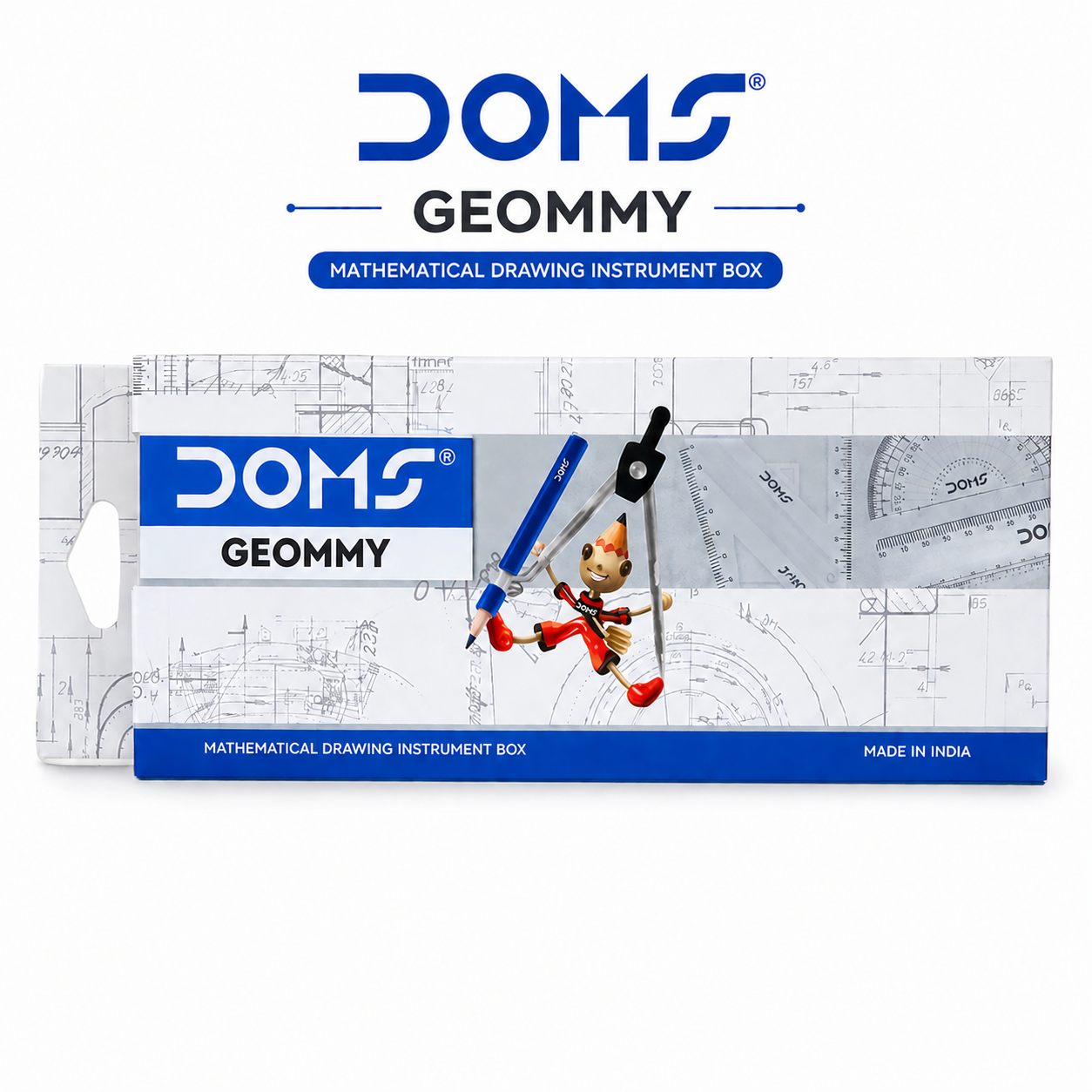 DOMS Geommy Mathematical Drawing Instrument Box – Complete Geometry Set for Students | Precision Tools for School, Exams & Technical Drawing