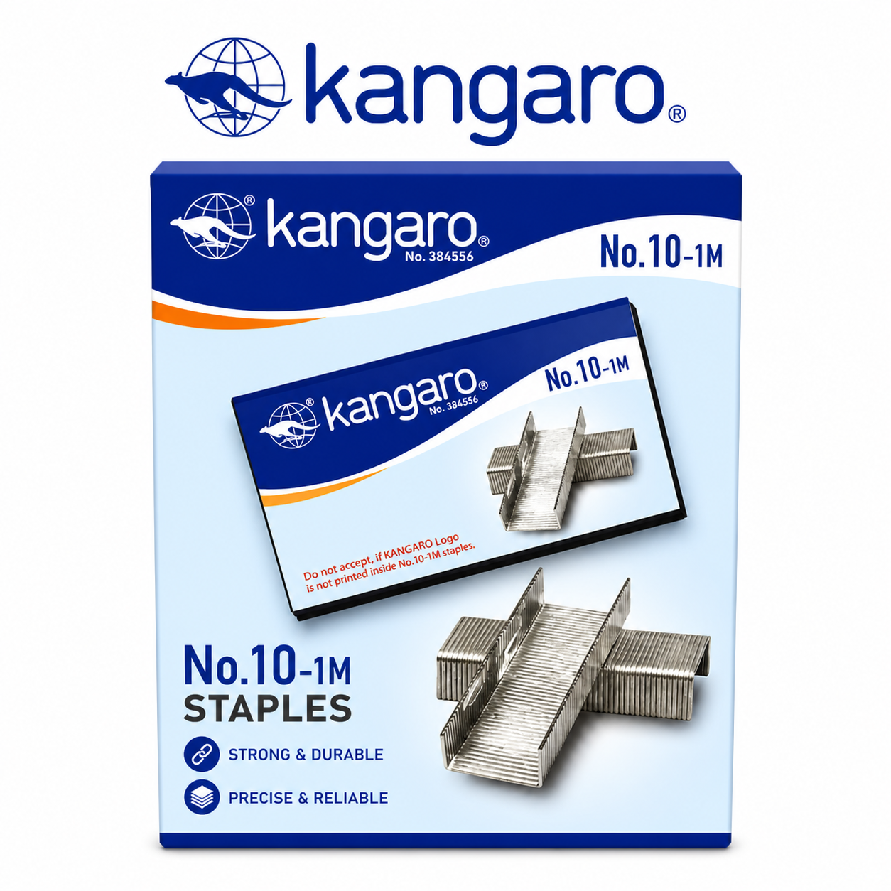 Kangaro Mini-10 Staples Pins | Strong Hold Durable Steel Staples for Office, School & Home Use