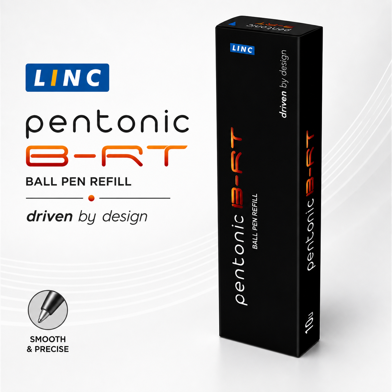 Pentonic B-RT 0.7mm Rubber Grip Blue Ball Pen | Smooth Writing, Smudge-Free Ink & Comfortable Grip for Students & Office Use