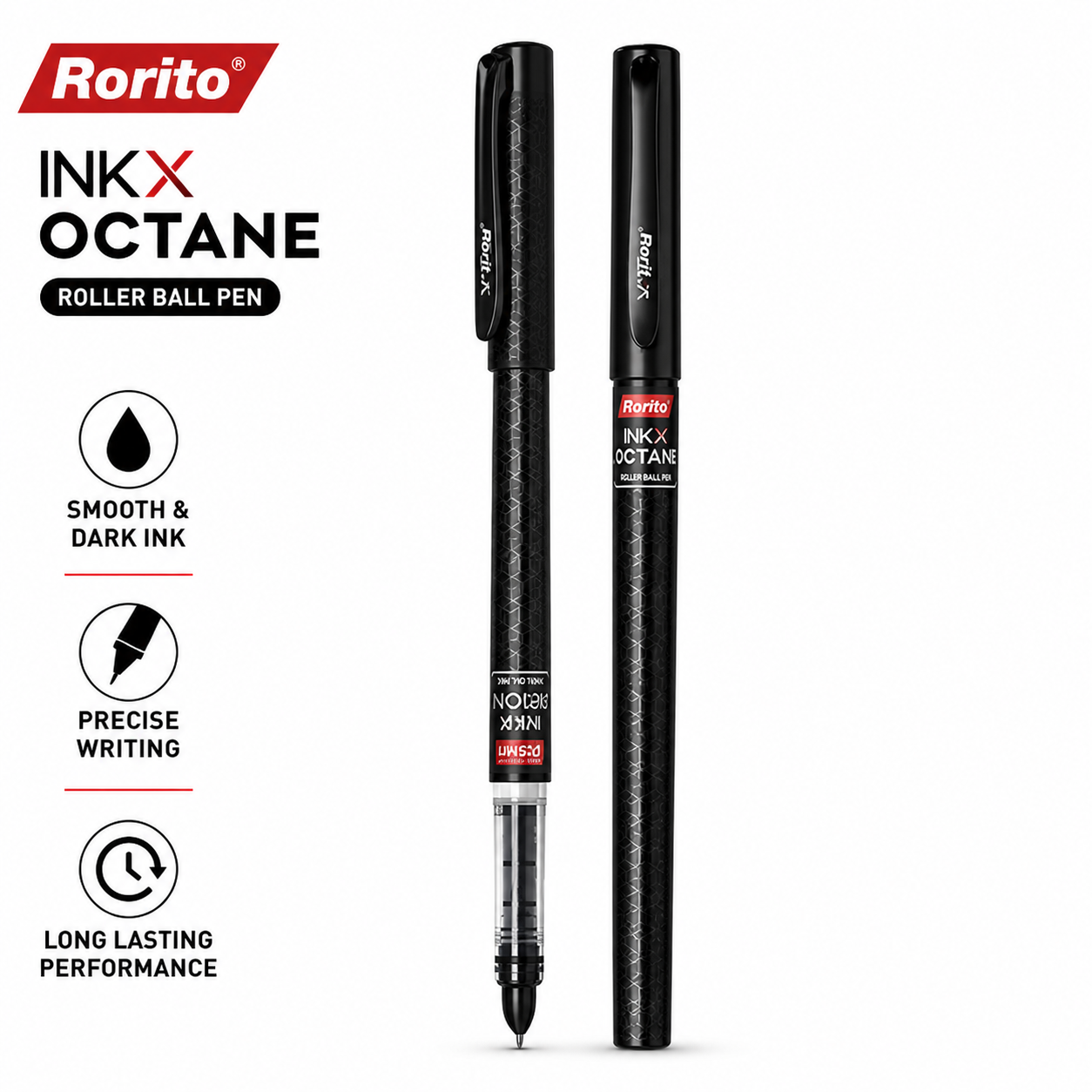 Flair Inky CEO Liquid Ink Black Pen | Smooth Writing Roller Pen for Office, School, Journaling & Everyday Use