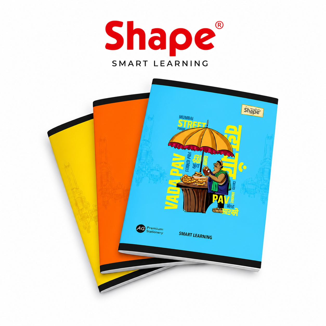 Shape A4 Long Note 160 Pages | Smooth Paper, Durable Cover & Spacious Notebook for School, College, Office & Daily Writing