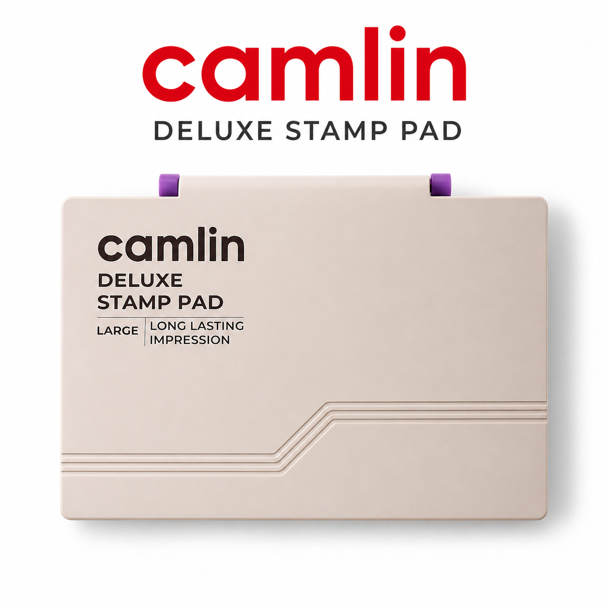 Camlin Deluxe Stamp Pad 11Cm | Clear Impressions, Long-Lasting Ink & Durable Case for Office, Banking, School & Home Use