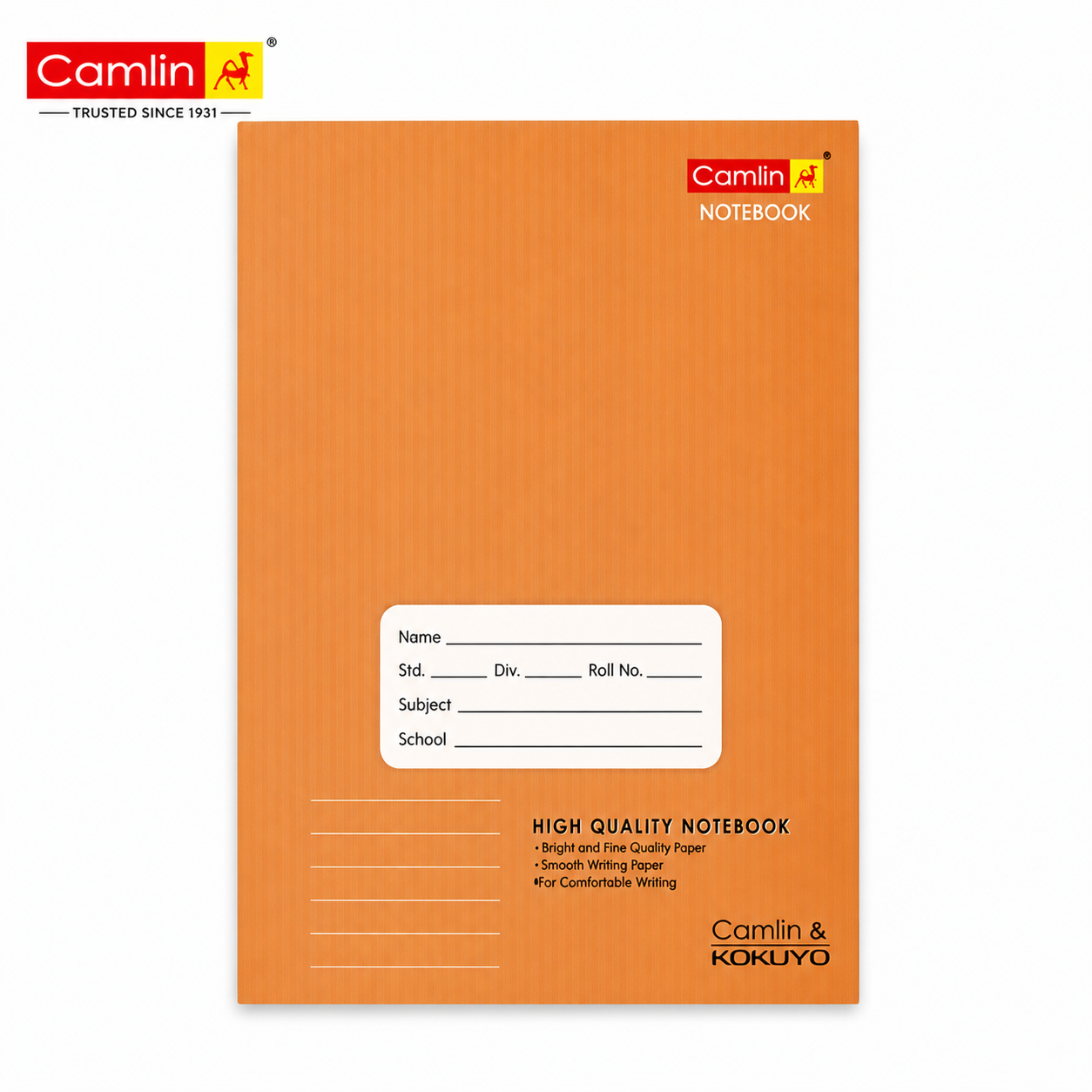Camlin Long Interleaf Unruled Notebook 28 Pages | Premium Drawing & Writing Note Book for Students, School, Office & Creative Use