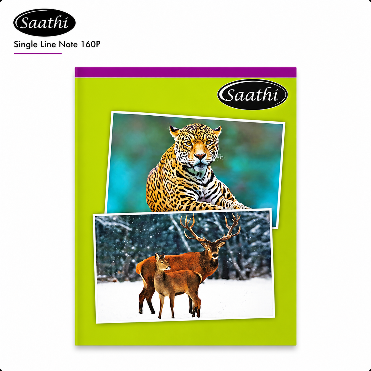 Saathi Single Line Notebook 160 Pages | Smooth Writing Paper & Durable Cover | Large Capacity School Note for Students, Homework, Assignments & Daily Use