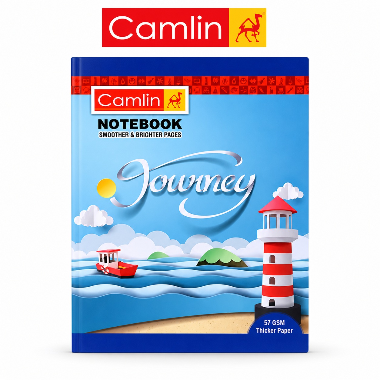 Camlin Short Double Line Notebook 164 Pages | Smooth Writing School Note with Thick Paper for Students, Class Notes & Homework