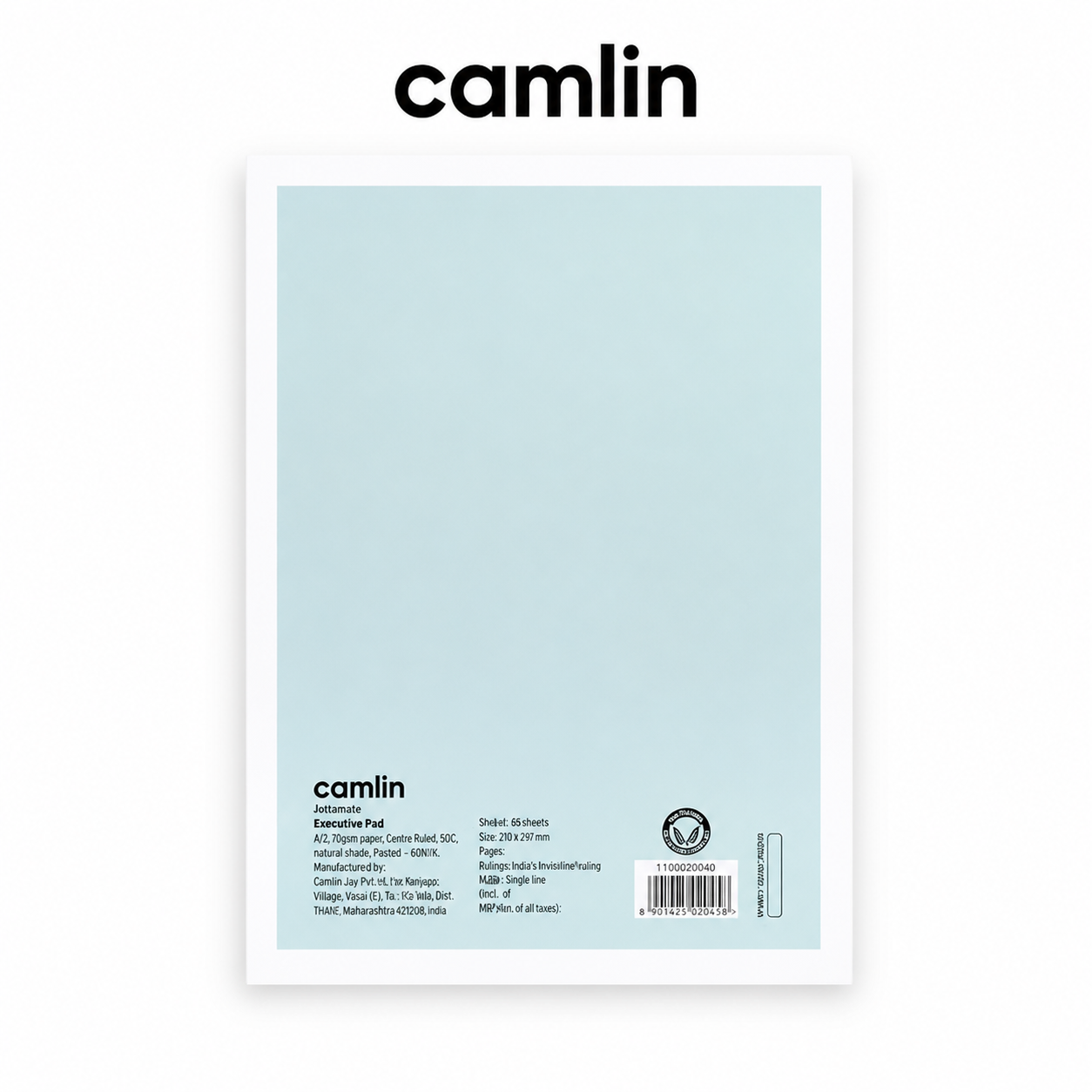 Camlin Short Single Line Interleaf Notebook 164 Pages | Ruled Writing Note with Interleaf Sheets for School, Notes & Organization – Durable & Smooth Paper
