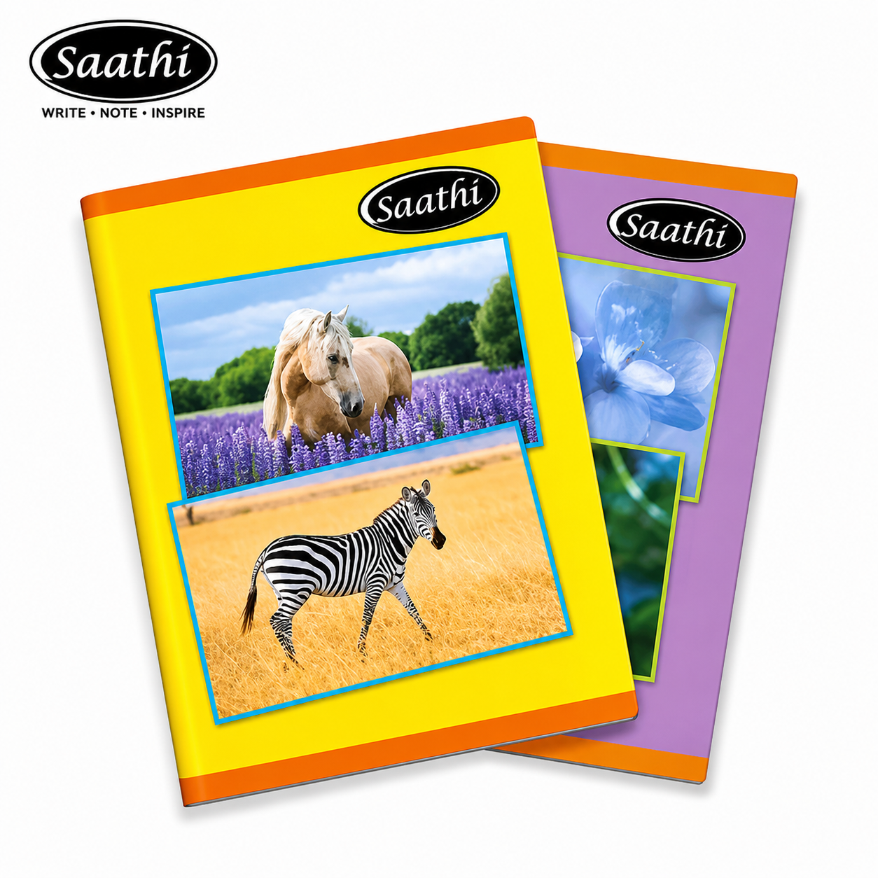 Saathi Unruled Notebook 164 Pages | Premium Plain Note Book for Drawing, Writing & Creative Use – Smooth Paper for Students, School & Office