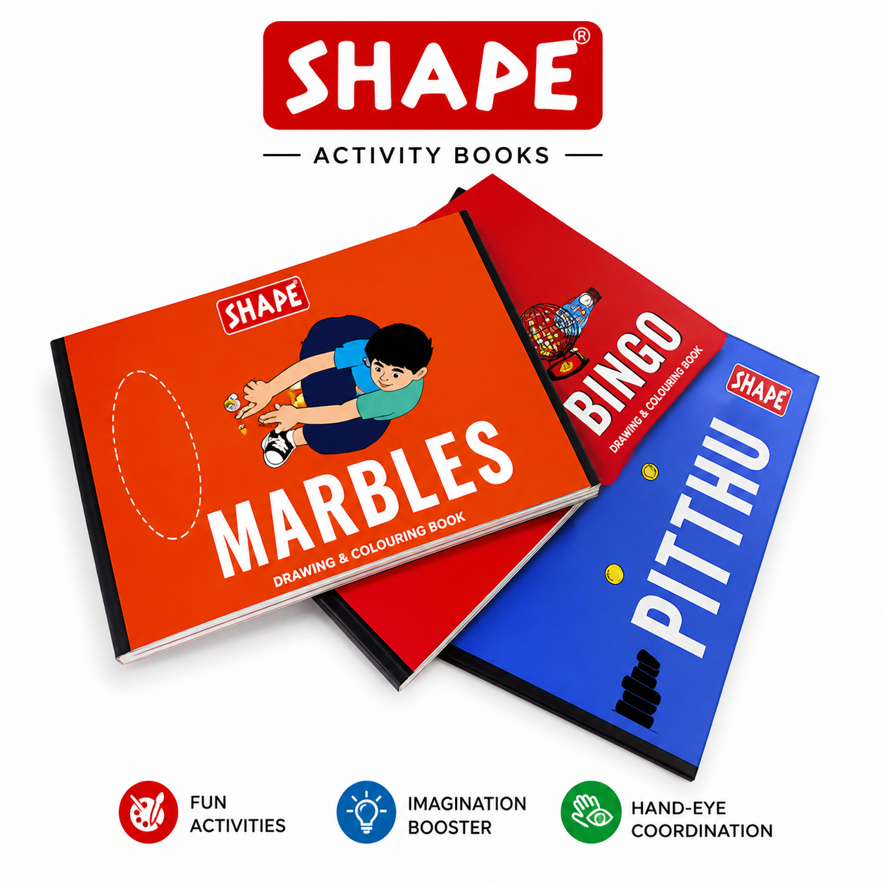 Shape Medium Note 172 Pages | Durable School Notebook with Smooth Writing Paper – Fun Designs for Students, Homework, Tuition & Daily Notes