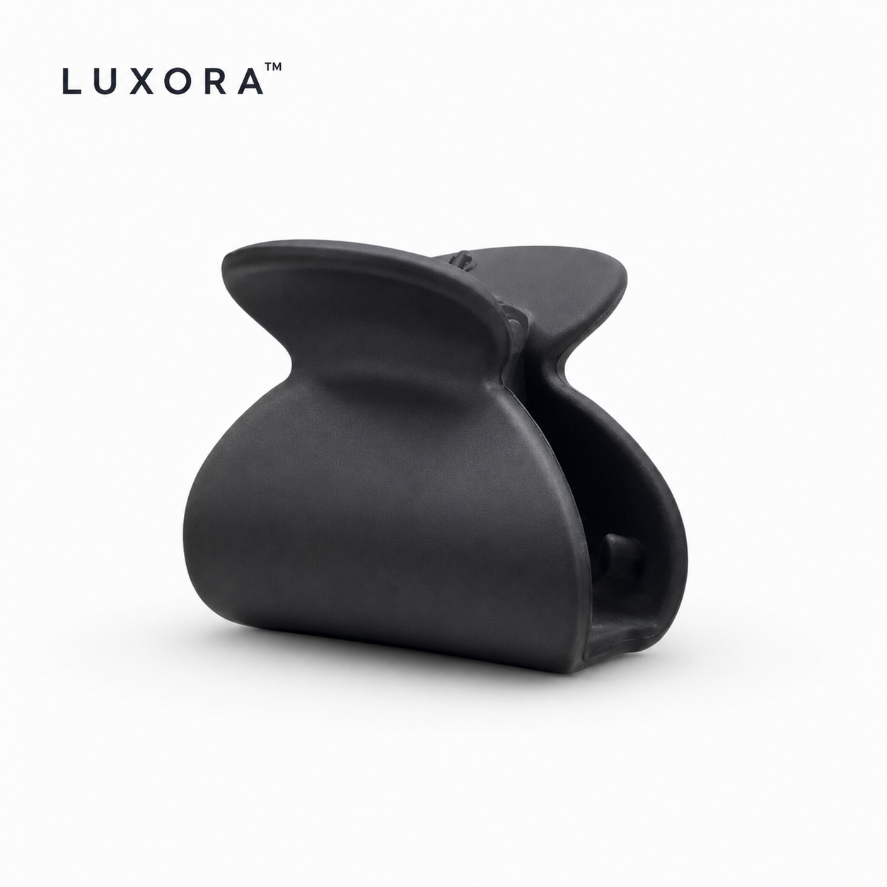 Matte Black Hair Claw Clip | Minimalist Strong Hold Hair Clutcher for Women – Stylish Lightweight Everyday Hair Accessory for All Hair Types