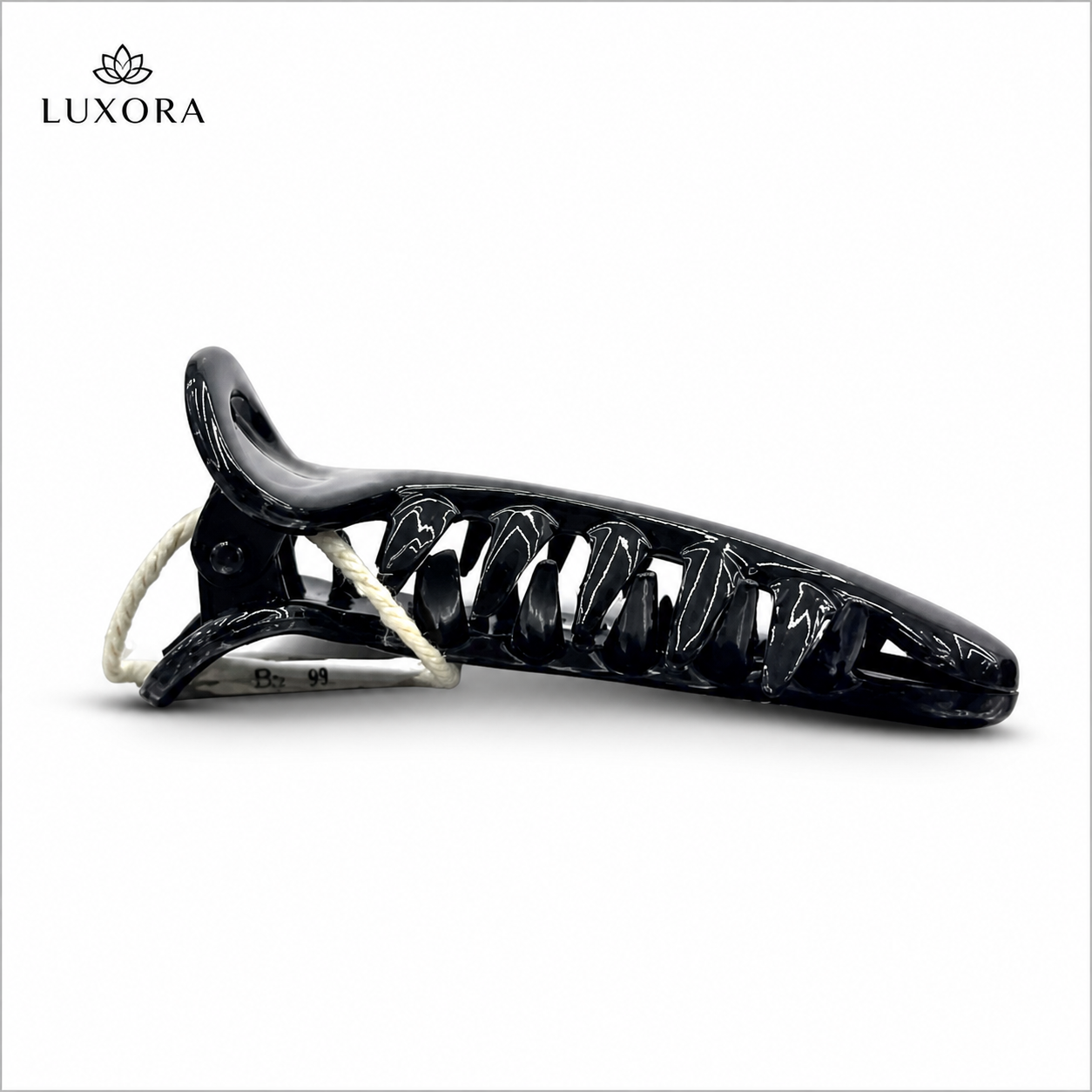 Classic Black Hair Claw Clip | Strong Hold Large Hair Clutcher for Thick & Long Hair | Stylish Everyday Updo Hair Accessory for Women