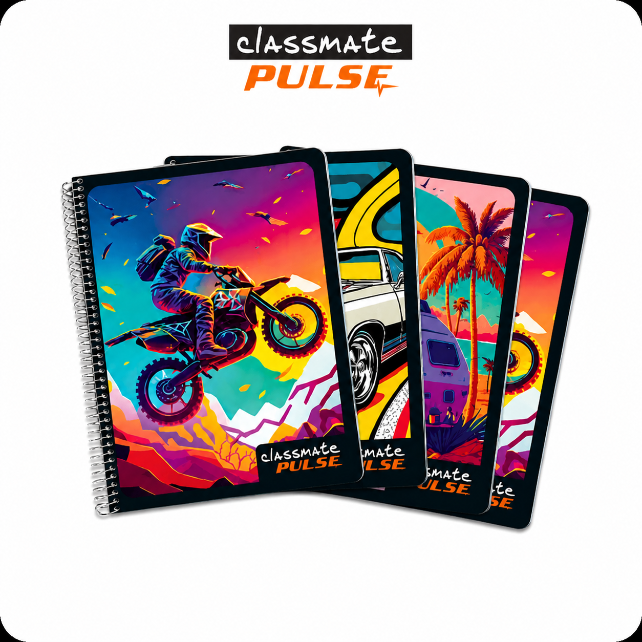 Classmate Pulse Unruled Notebook 160 Pages | Premium Writing & Sketch Book for Students, Notes, Drawing & Everyday Use