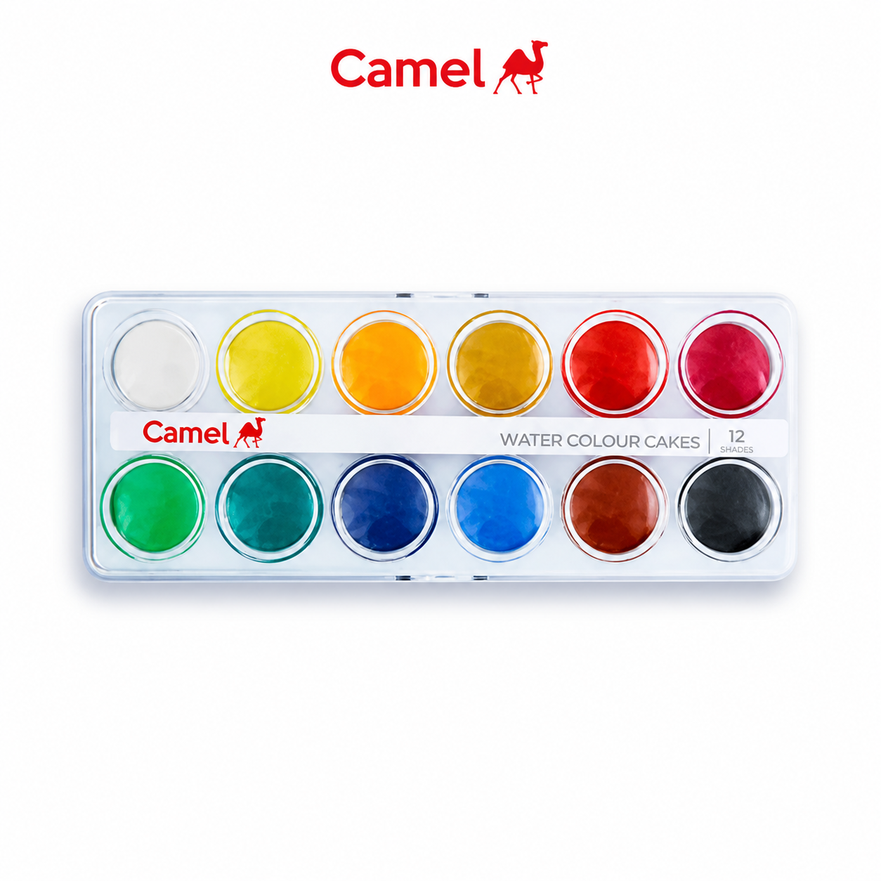 Camel Water Colour Cakes | 12 Vibrant Washable Shades for Kids, Students & Artists – Easy Blend Non-Toxic Paint Set for Creative Art & School Use
