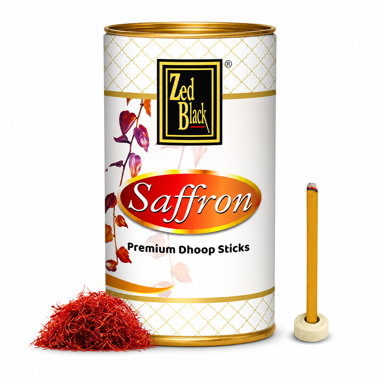 Zed Black Saffron Premium Dhoop Sticks 8N | Long-Lasting Divine Aroma for Pooja, Meditation & Home Fragrance
