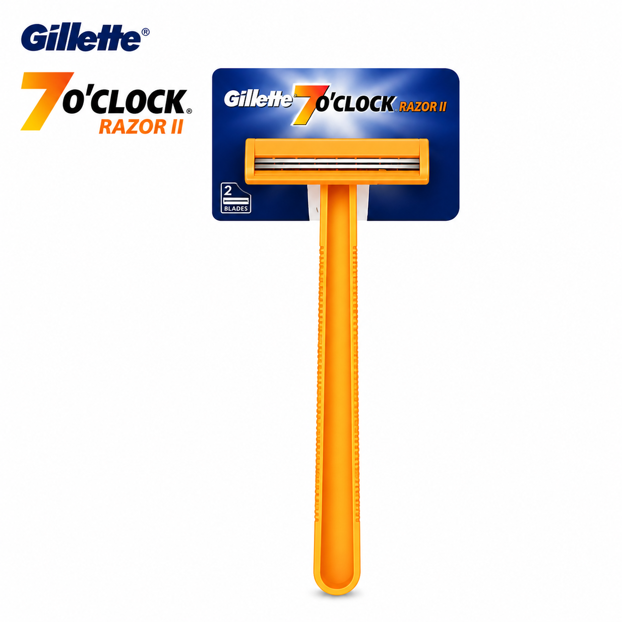Gillette 7 O’Clock Ready II Single Blade Razor | Smooth Daily Shave, Skin Protection & Easy Grip – Lightweight Disposable Razor for Men