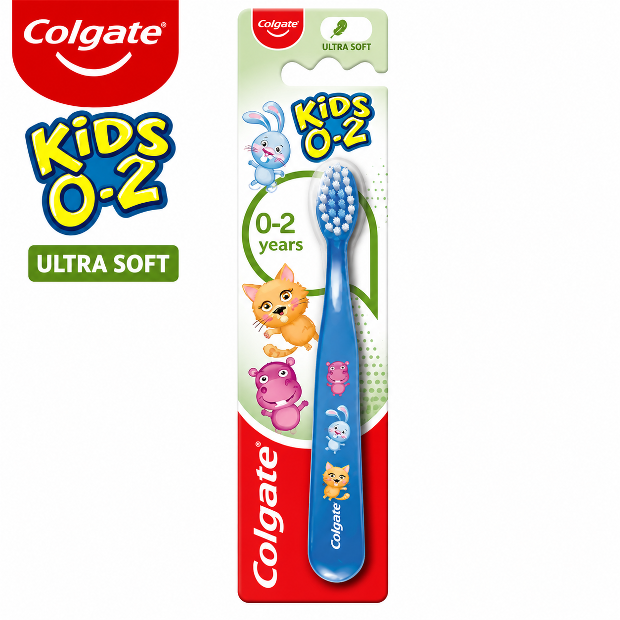 Colgate Kids 0-2 Years Ultra Soft Toothbrush | Extra Soft Bristles for Baby Teeth & Gentle Gum Care – Safe, Hygienic Brush for Infants & Toddlers