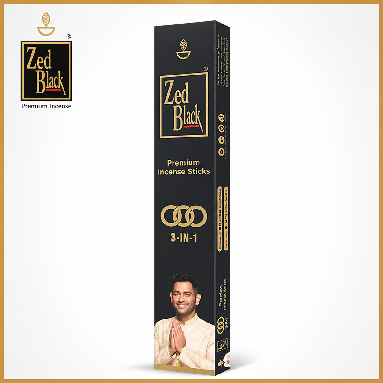 Zed Black Premium Incense Sticks 3-In-1 100G | Long Lasting Fragrance Agarbathi for Pooja, Meditation & Home Relaxation | Calming Aroma