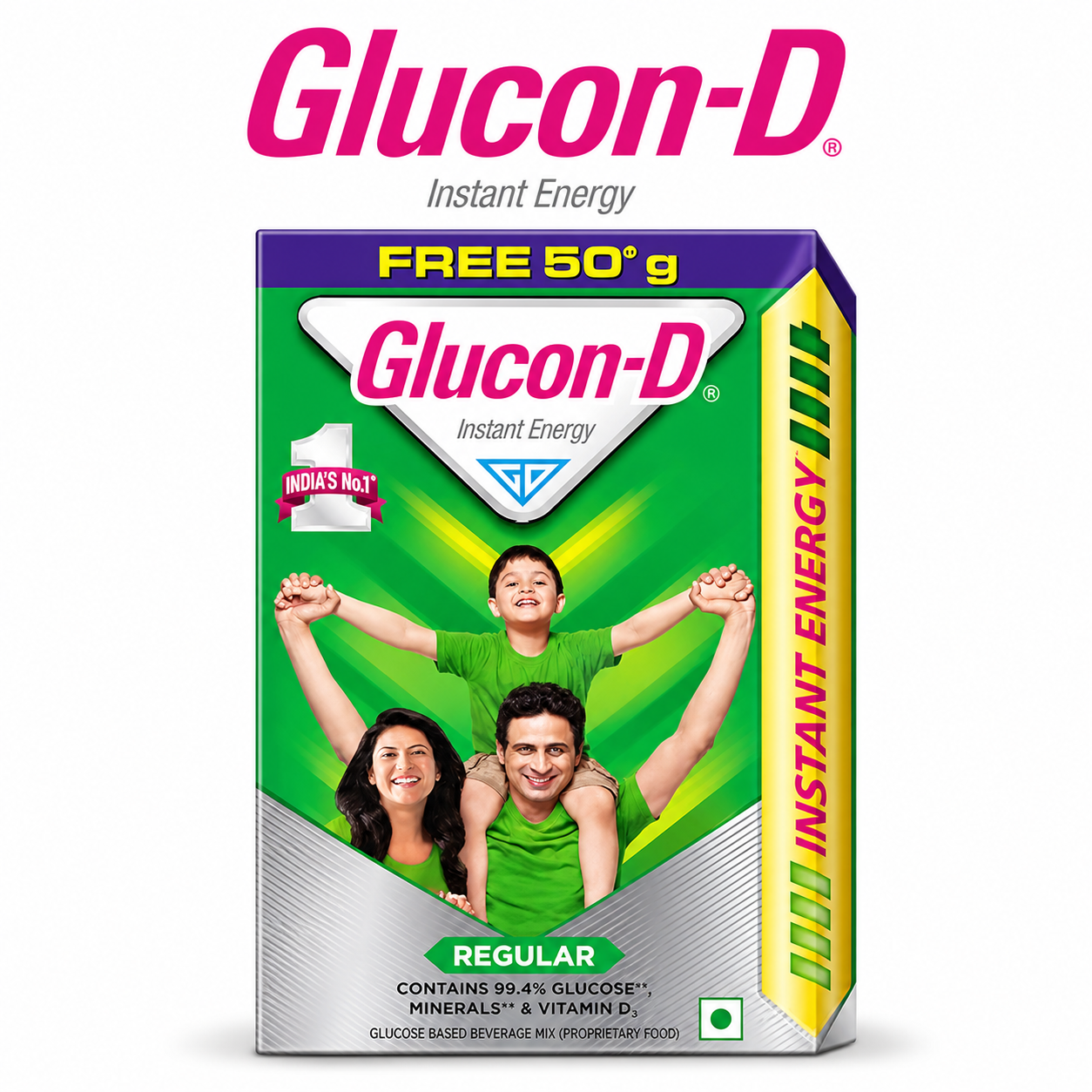 Glucon-D Regular 250G | Instant Energy Drink Powder with Glucose & Minerals | Boost Stamina, Immunity & Hydration for Active Lifestyle
