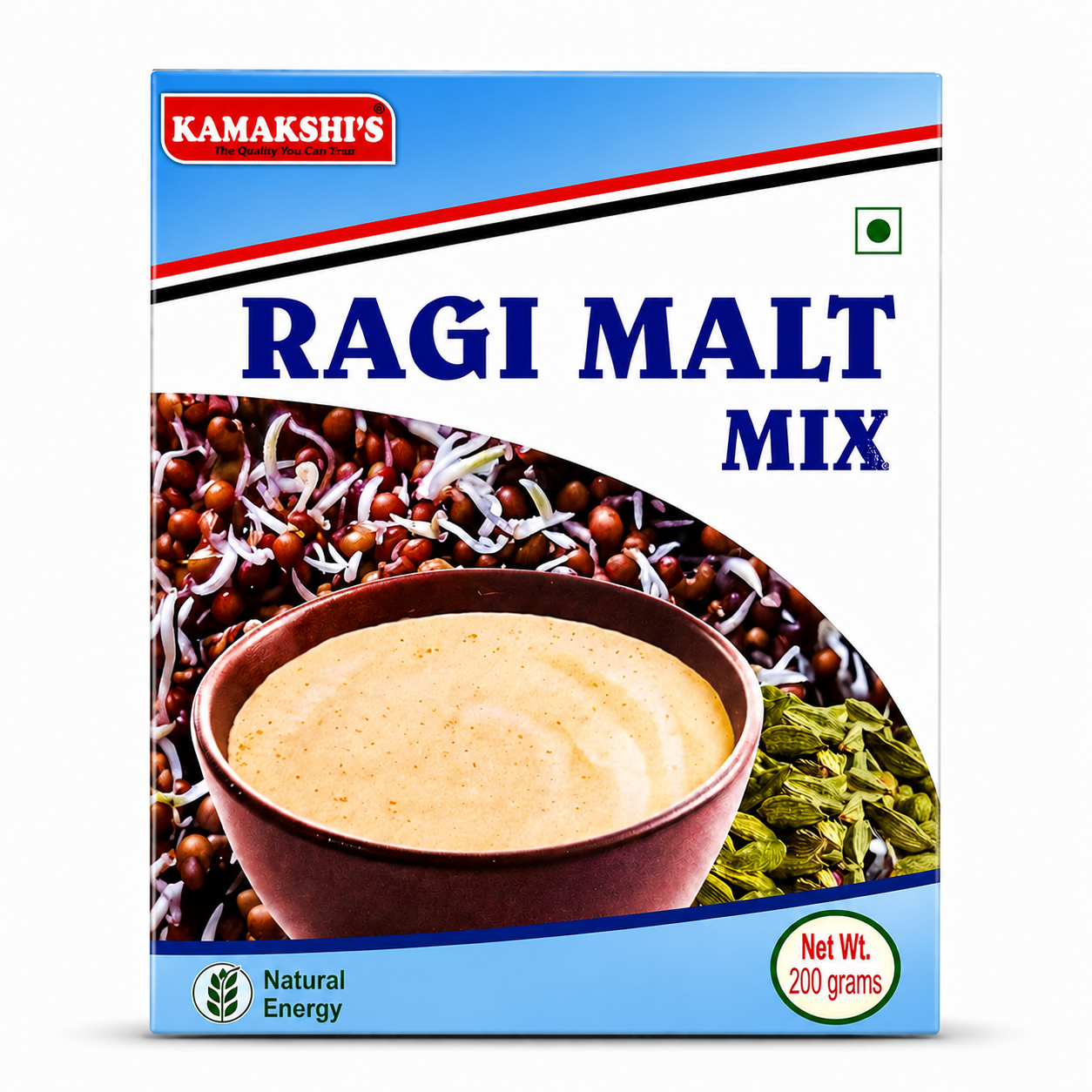 Kamakshi’s Ragi Malt Mix 200G | Calcium-Rich Healthy Drink for Kids & Adults | Instant Energy & Immunity Boost Millet Nutrition