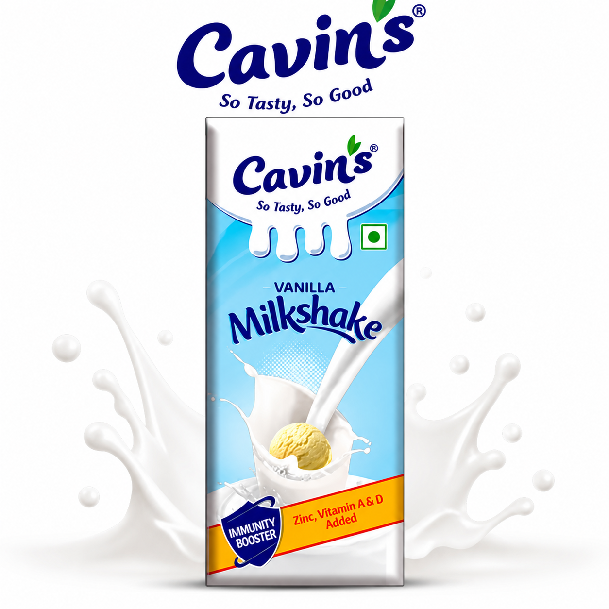 Cavin’s Vanilla Milkshake 180Ml | Creamy Ready-to-Drink Milk Beverage | Energy Boost & Calcium for Kids & Adults