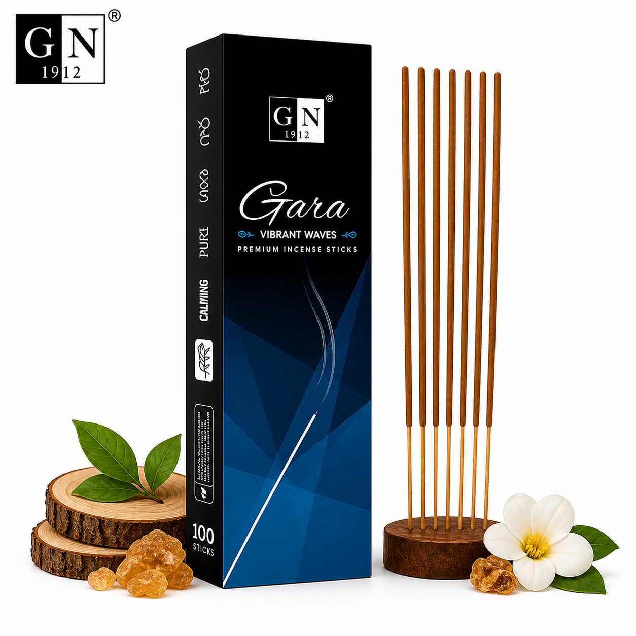 GN Gara Vibrant Waves Agarbathi Sticks 70Gm | Refreshing Ocean Aroma Incense for Relaxation, Meditation & Home Fragrance