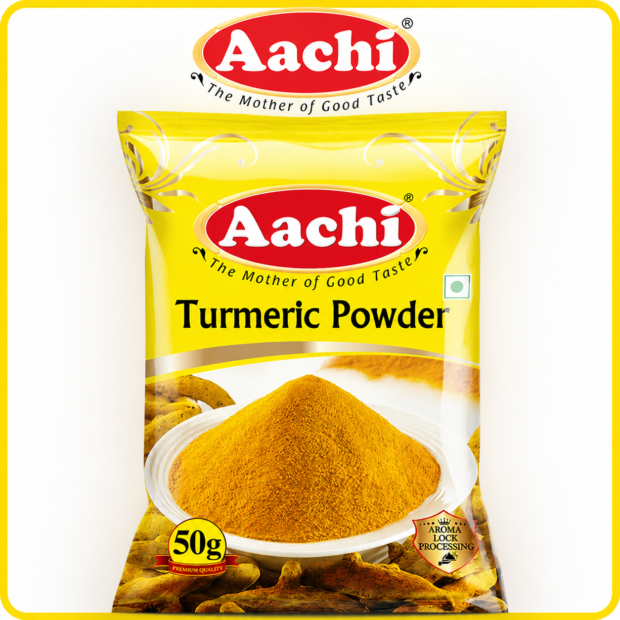 Aachi Turmeric Powder 50G | Pure Natural Haldi with Rich Aroma & Color | Healthy Cooking Spice for Daily Meals