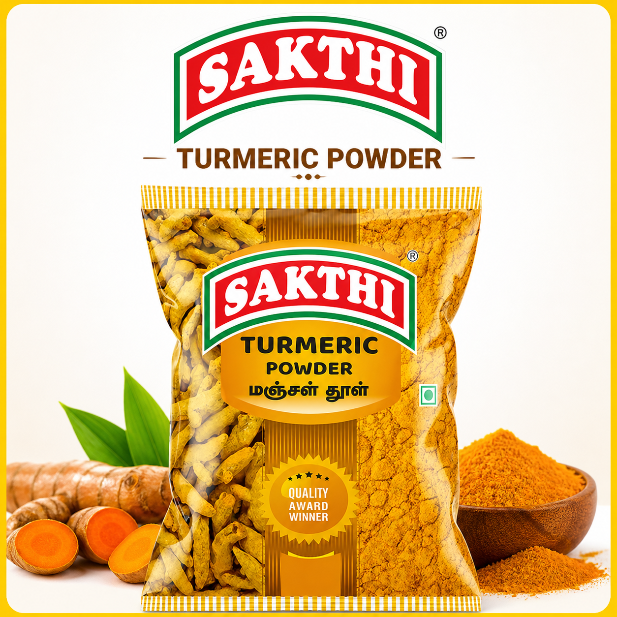 Sakthi Turmeric Powder 50G | 100% Pure Haldi with Rich Color & Aroma | Natural Curcumin Spice for Healthy Cooking