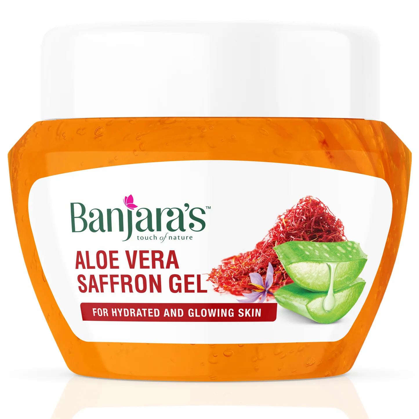 Banjara’s Aloe Vera Saffron Gel 100g | Deep Hydration & Natural Glow Booster | Soothing, Lightweight Face Gel for Daily Skincare & All Skin Types