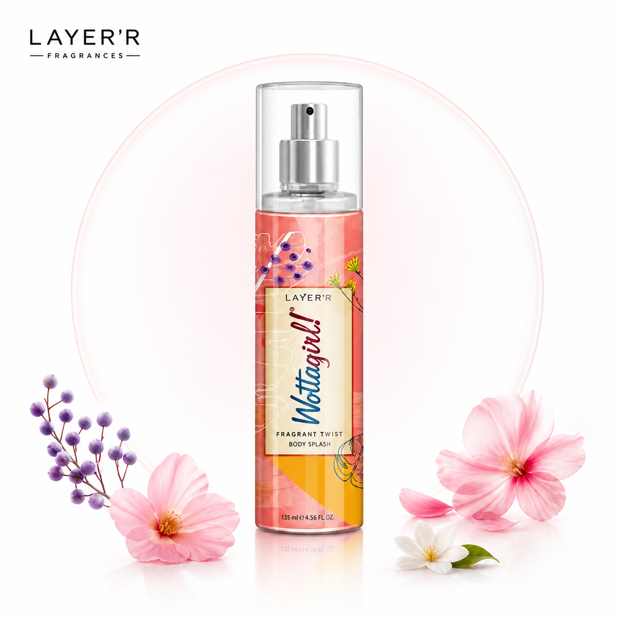 Wottagirl Mandarin Twist Body Splash 25ml | Refreshing Citrus Fragrance Mist for Women | Long Lasting, Travel Friendly Daily Body Mist