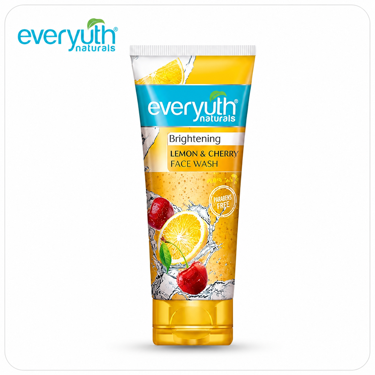 Everyuth Naturals Lemon & Cherry Face Wash 50g | Brightening Deep Clean Face Cleanser | Refreshing Glow, Oil Control & Skin Radiance for All Skin Types