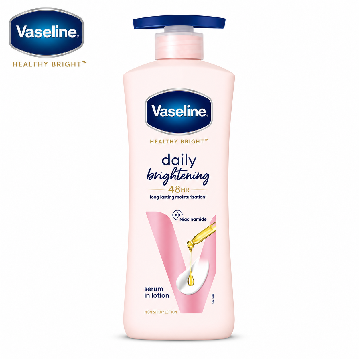 Vaseline Daily Brightening Body Lotion 55Ml | 48Hr Moisturization & Radiant Skin Glow | Non-Sticky Lotion for Daily Use All Skin Types