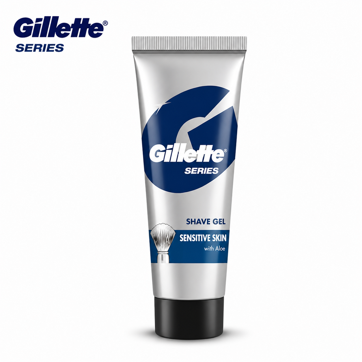 Gillette Series Sensitive Skin Shave Gel 25G | Aloe Soothing Formula & Ultra Smooth Glide | Anti-Irritation Shaving Gel for Men Daily Use