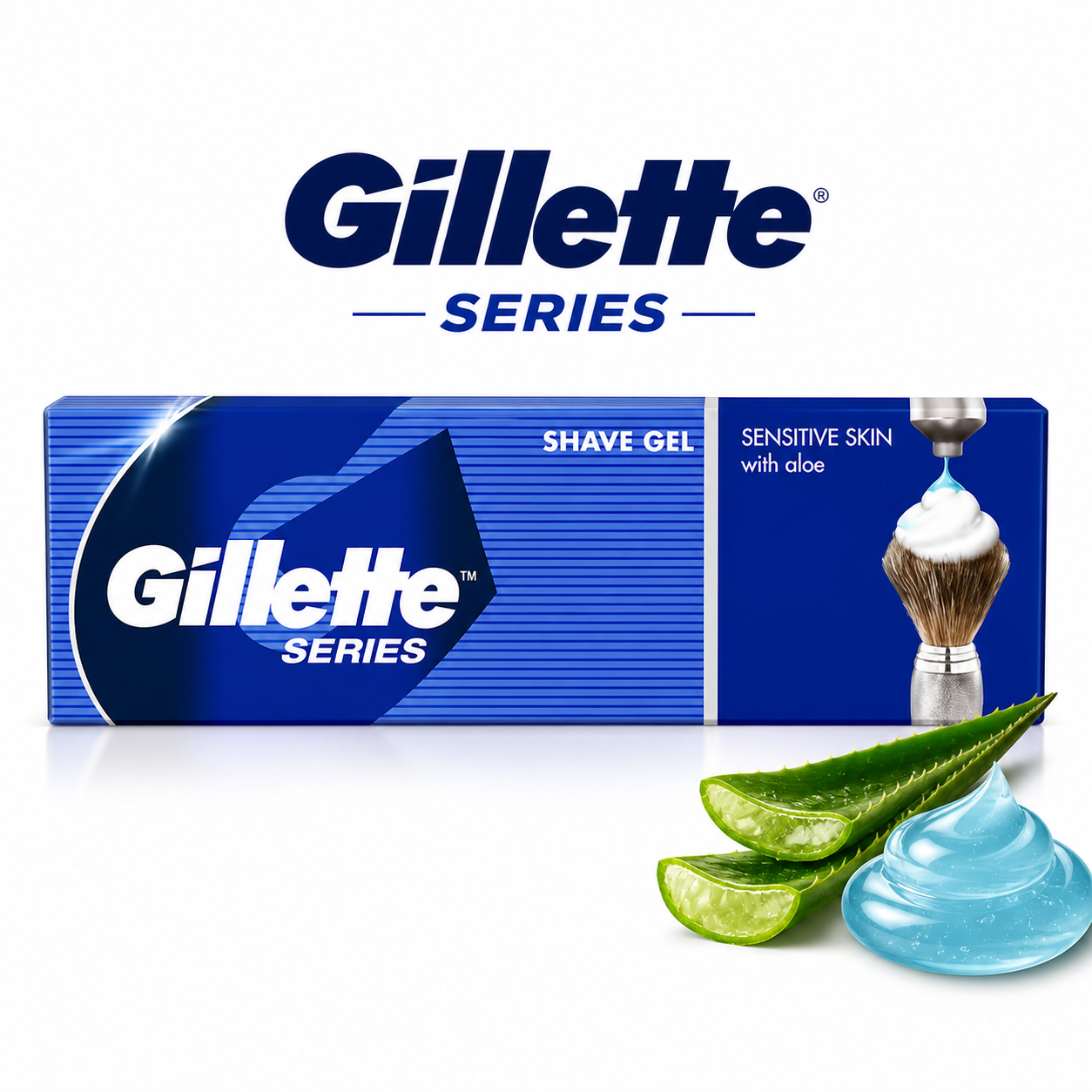 Gillette Series Sensitive Skin Shave Gel 60G | Smooth Glide & Aloe Protection | Rich Lather for Irritation-Free Comfortable Shave