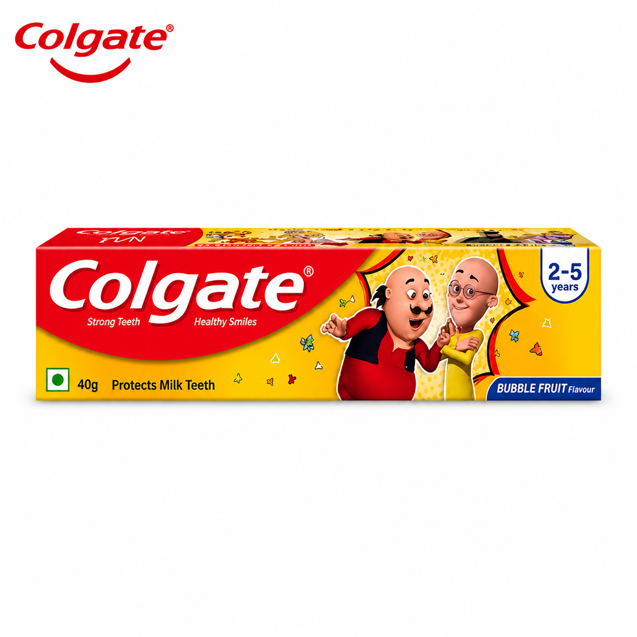 Colgate Kids Bubble Fruit Toothpaste 40g | Gentle Cavity Protection for Kids 2–5 Years | Fun Flavor Toothpaste for Strong Milk Teeth