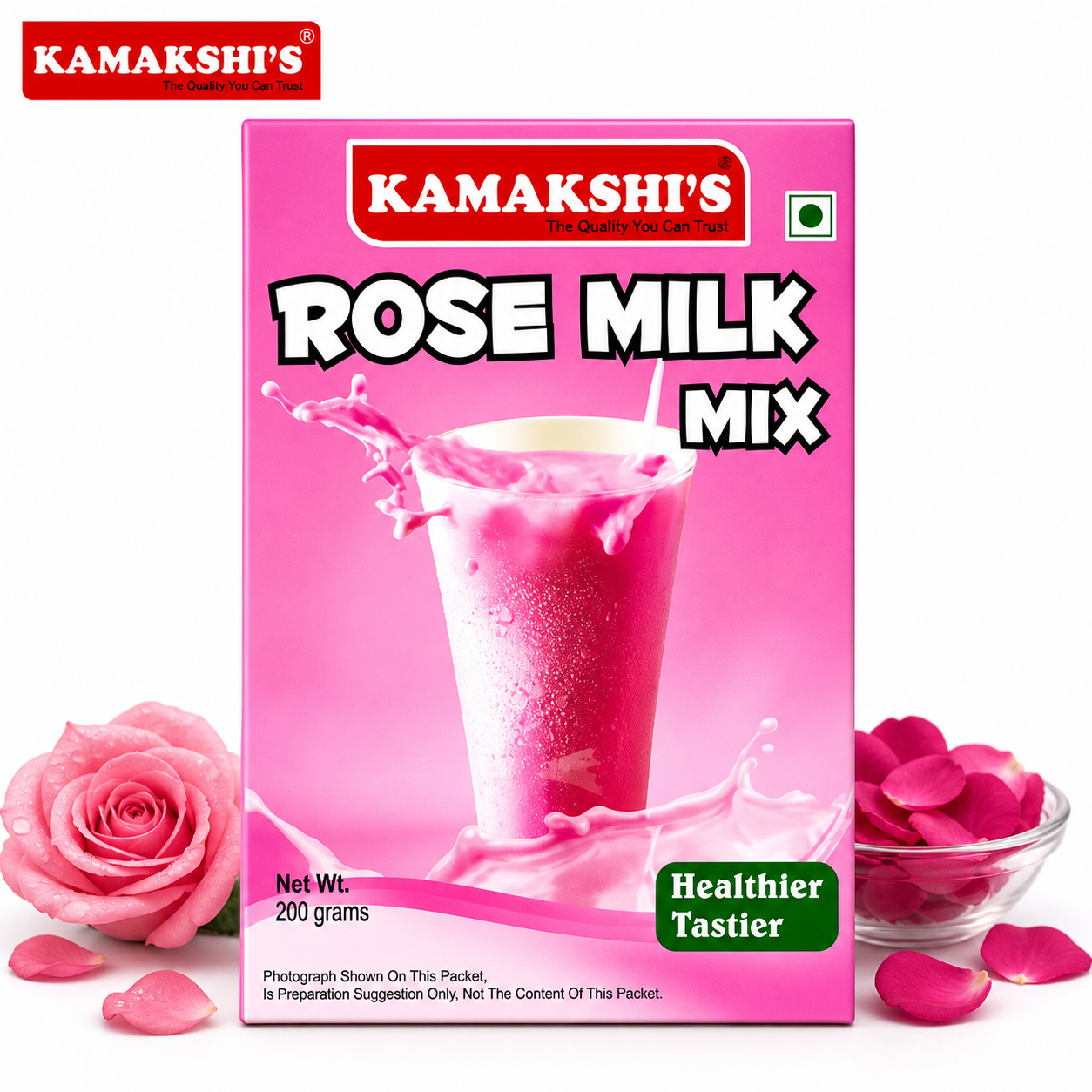 Kamakshis Rose Milk Mix Powder 200G