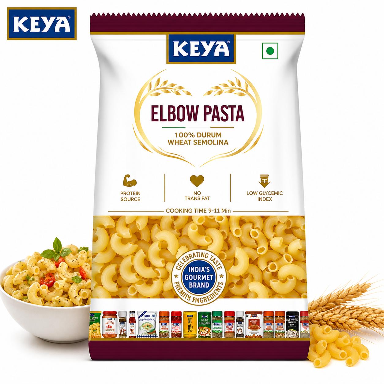 Keya Macaroni Elbow Pasta 400Gm
