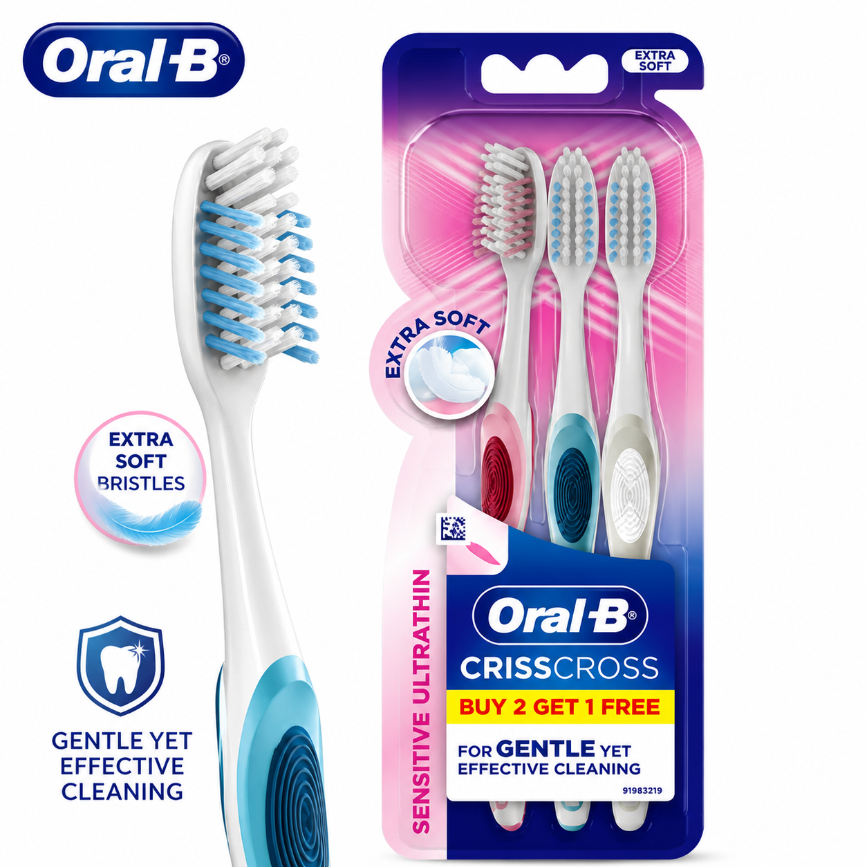 Oral-B Crisscross Sensitive Ultrathin Brushes 3N