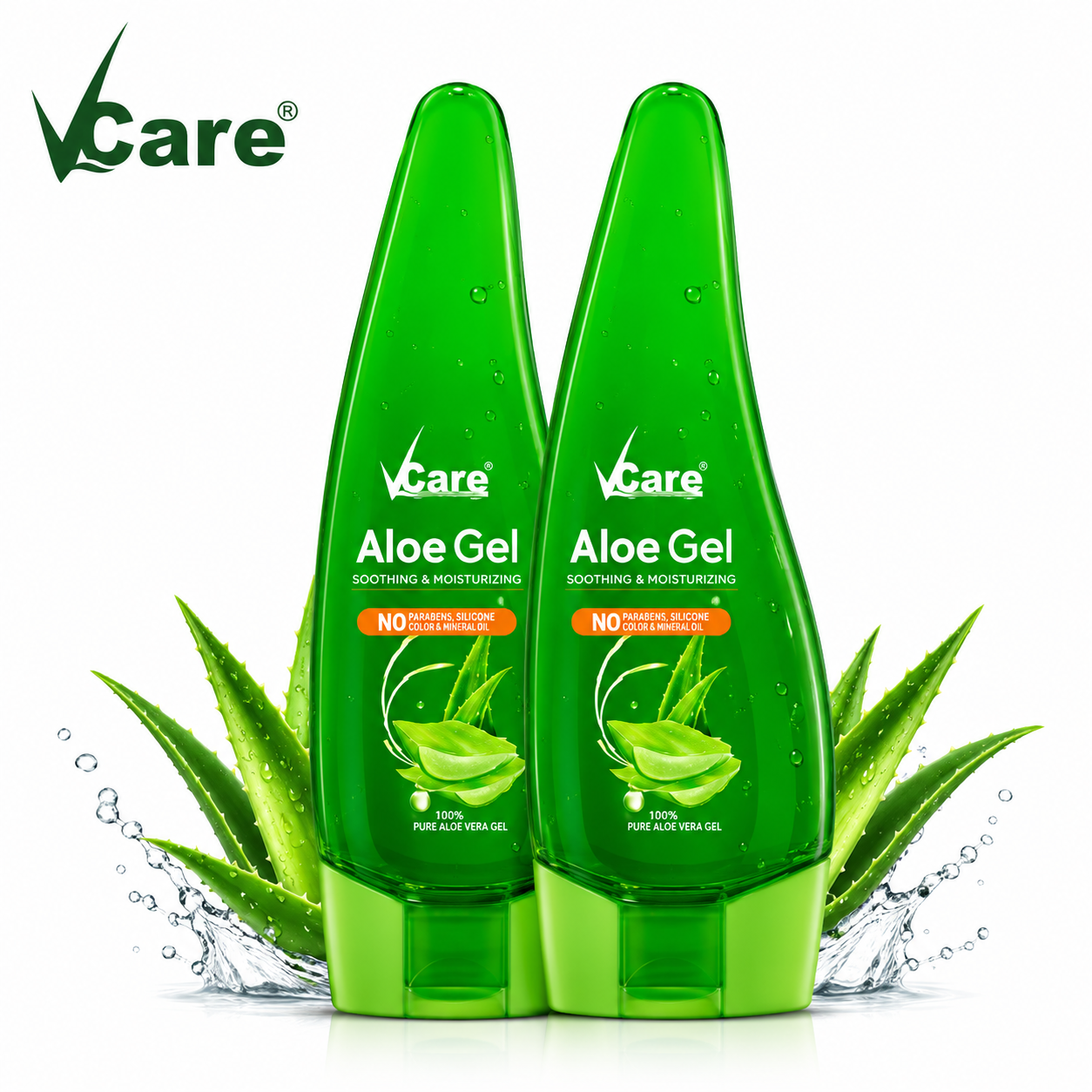 Vcare Aloe Vera Gel 120ml | Soothing & Moisturizing Aloe Gel for Skin Hydration, Hair Care & Daily Natural Nourishment