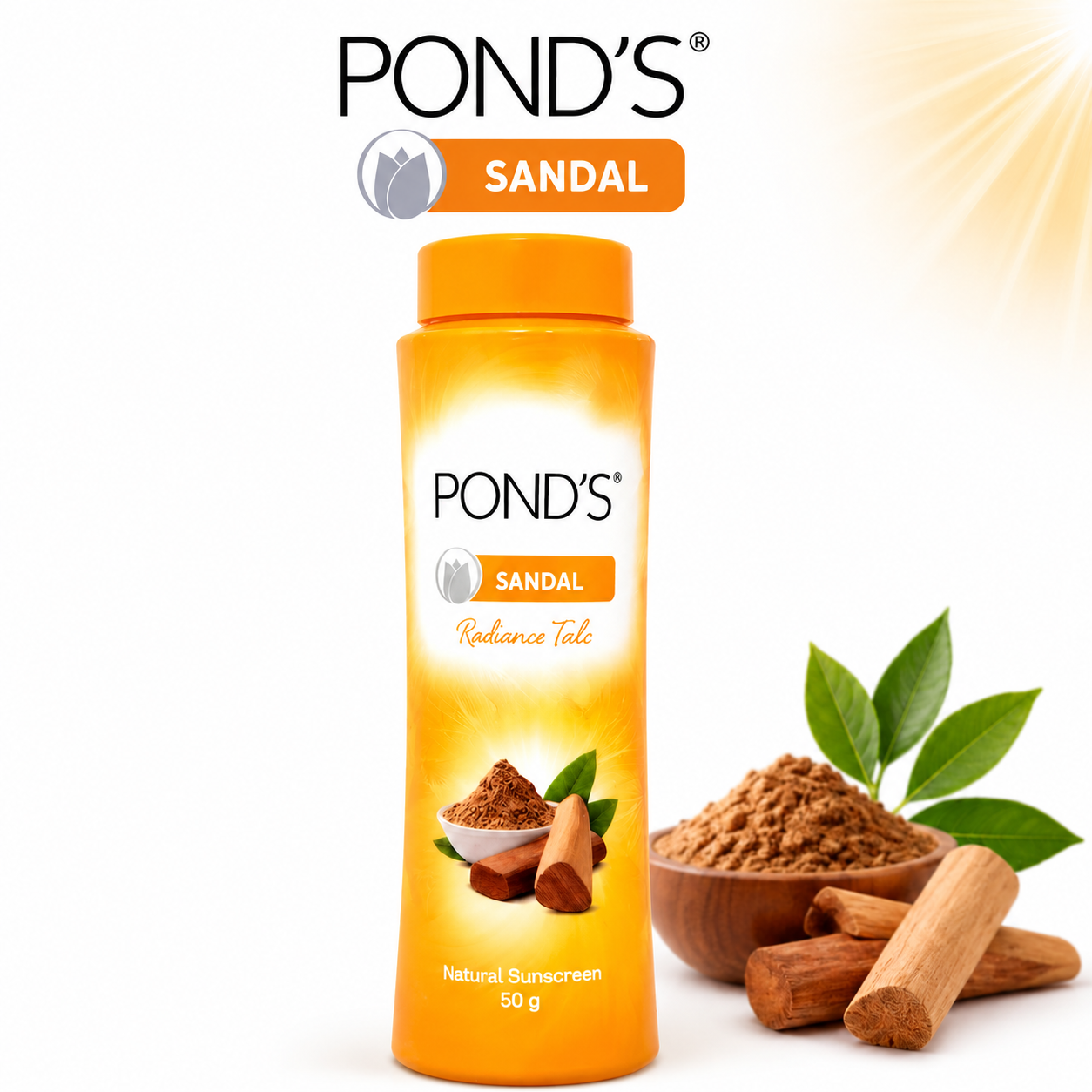 PONDS SANDAL TALCUM POWDER 50G