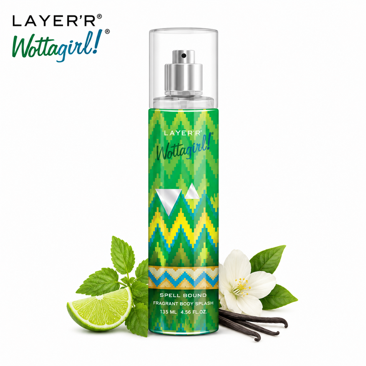 Layer’r Wottagirl SpellBound Fragrant Body Splash 135ml | Long Lasting Refreshing Perfume Spray for Women | Everyday Freshness & Uplifting Fragrance